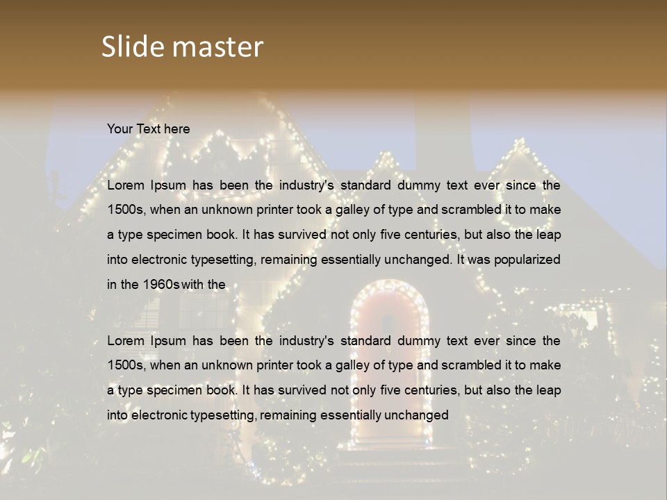 Glow Night December PowerPoint Template