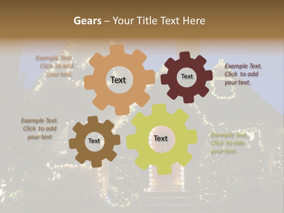 Glow Night December PowerPoint Template