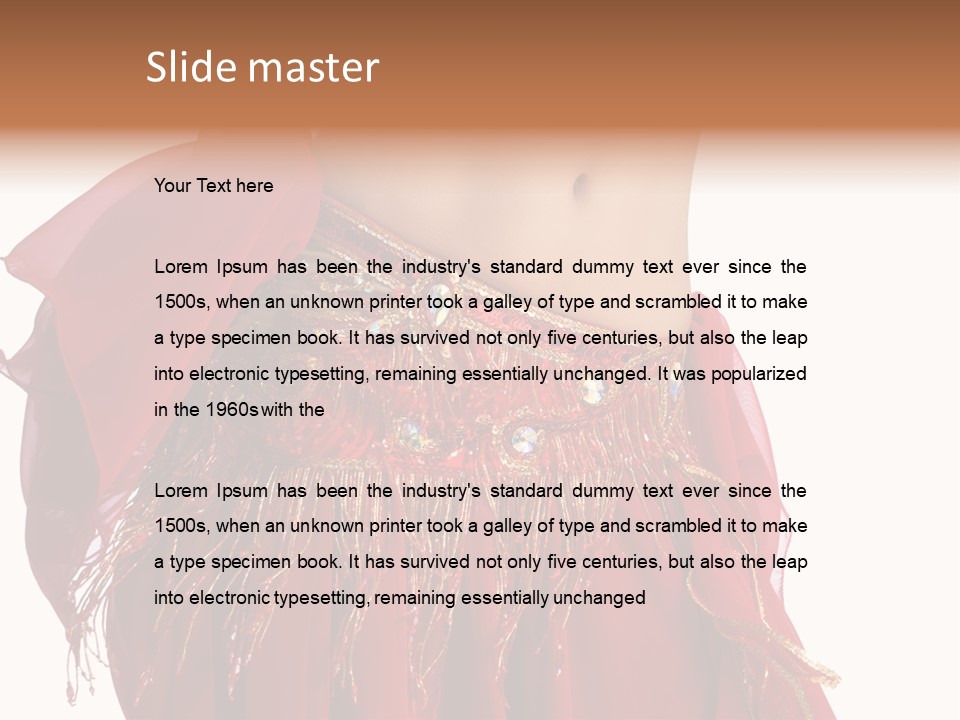 Torso Red Perform PowerPoint Template