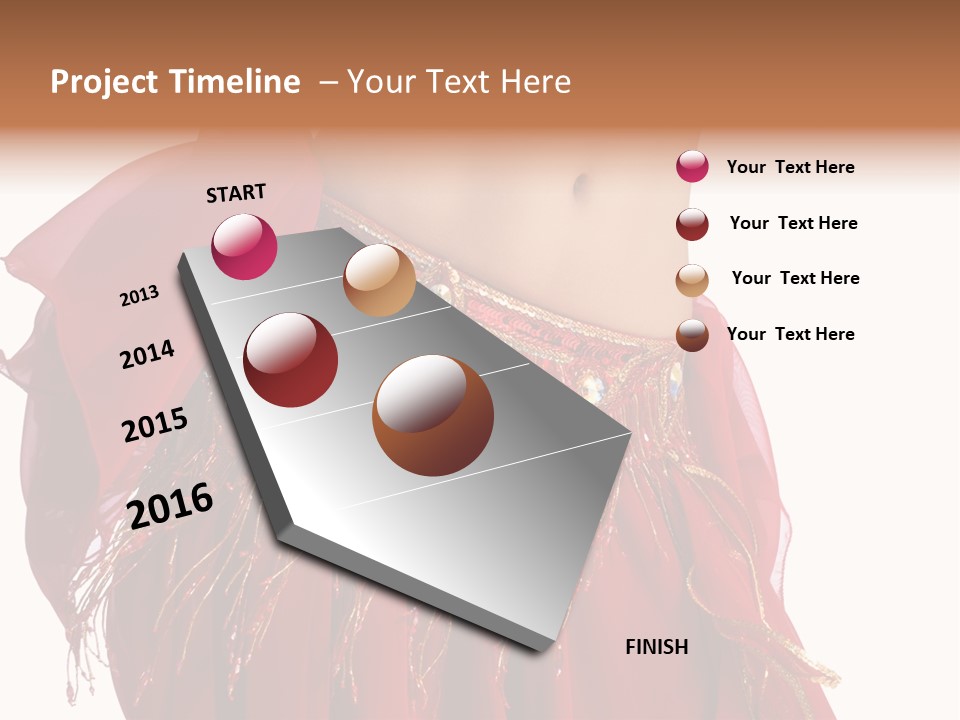 Torso Red Perform PowerPoint Template
