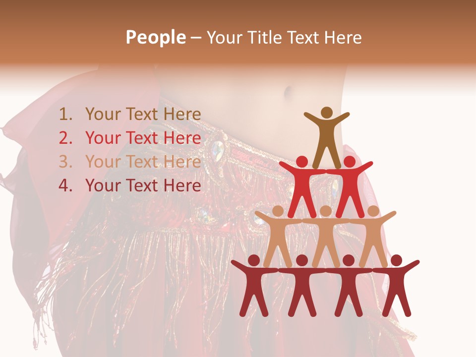 Torso Red Perform PowerPoint Template