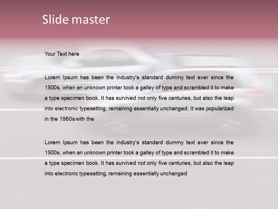 Street Power Speedy PowerPoint Template