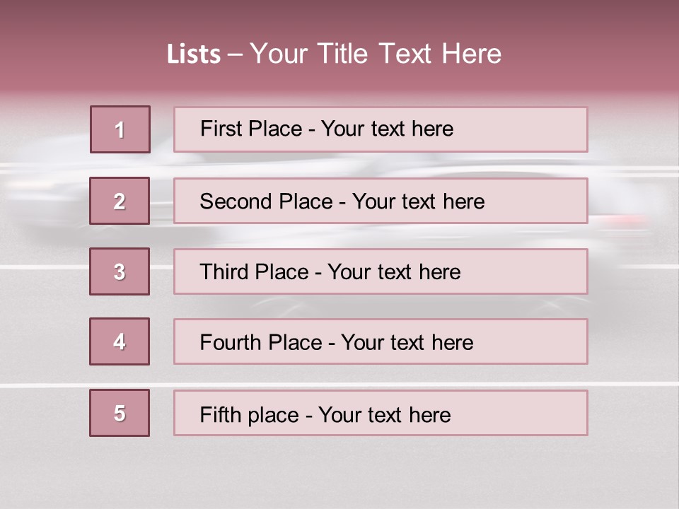 Street Power Speedy PowerPoint Template