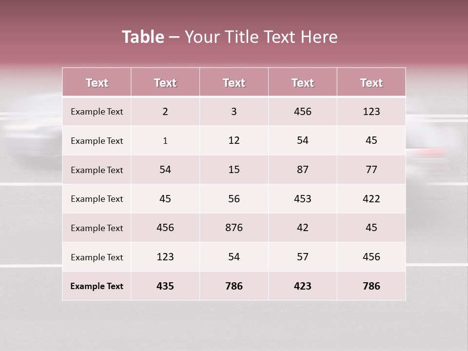 Street Power Speedy PowerPoint Template