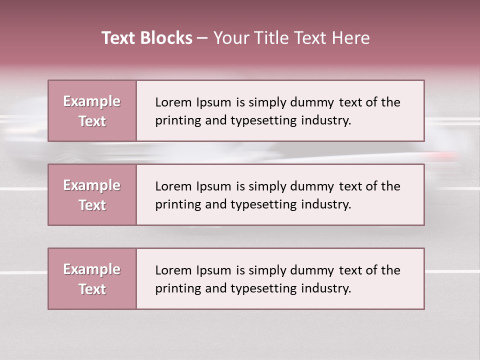 Street Power Speedy PowerPoint Template