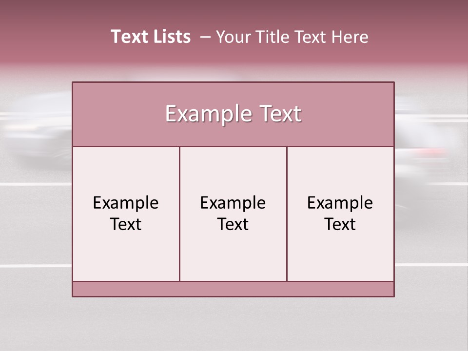 Street Power Speedy PowerPoint Template