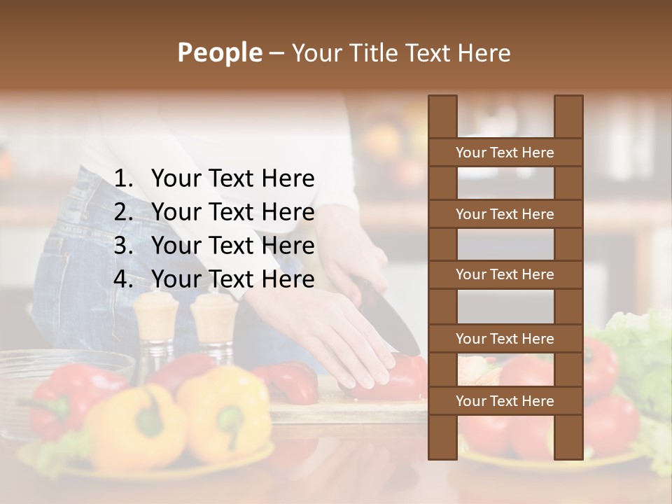 Cut Breakfast People PowerPoint Template