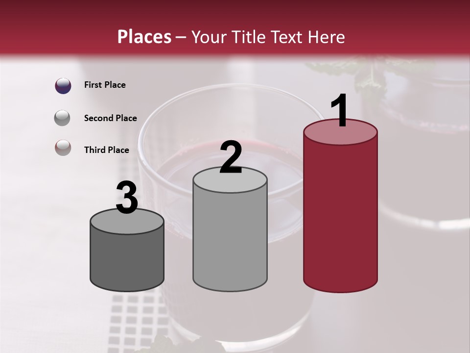 A Table Topped With Glasses Filled With Liquid PowerPoint Template