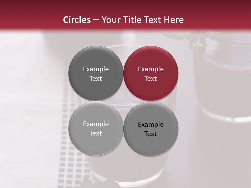 A Table Topped With Glasses Filled With Liquid PowerPoint Template