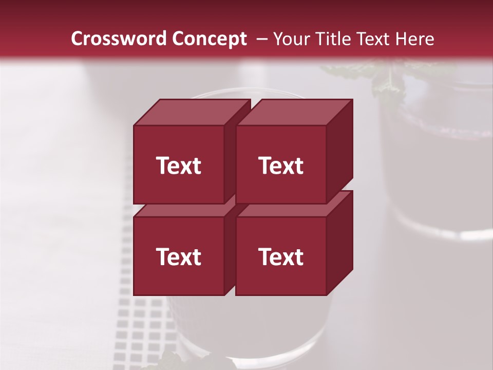 A Table Topped With Glasses Filled With Liquid PowerPoint Template