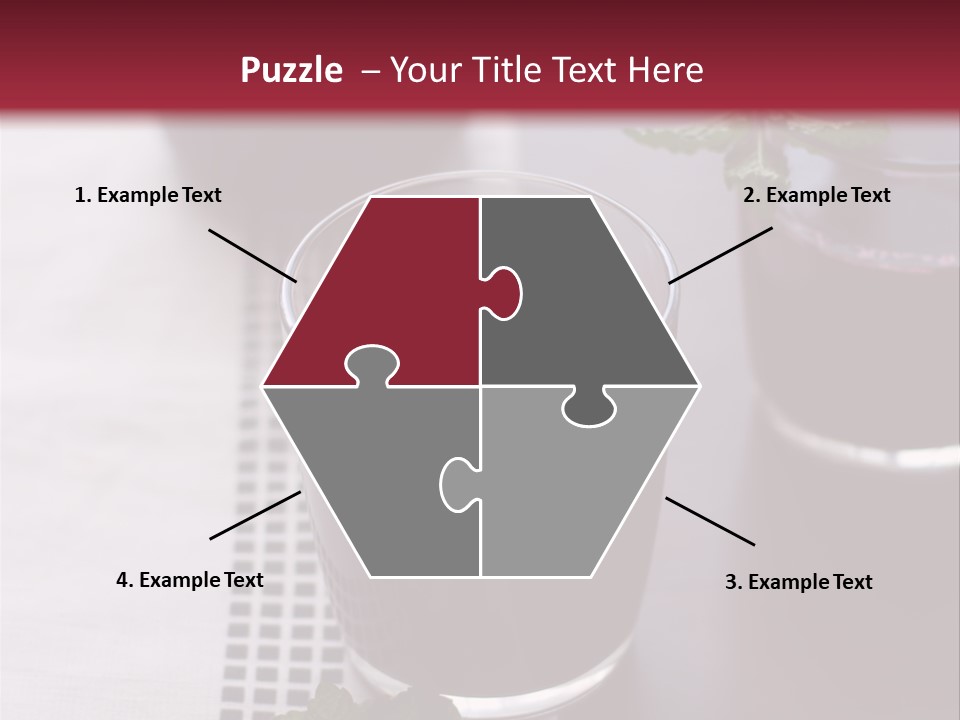 A Table Topped With Glasses Filled With Liquid PowerPoint Template