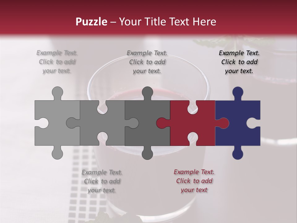 A Table Topped With Glasses Filled With Liquid PowerPoint Template