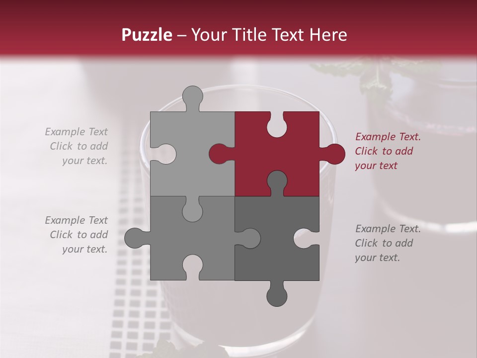 A Table Topped With Glasses Filled With Liquid PowerPoint Template
