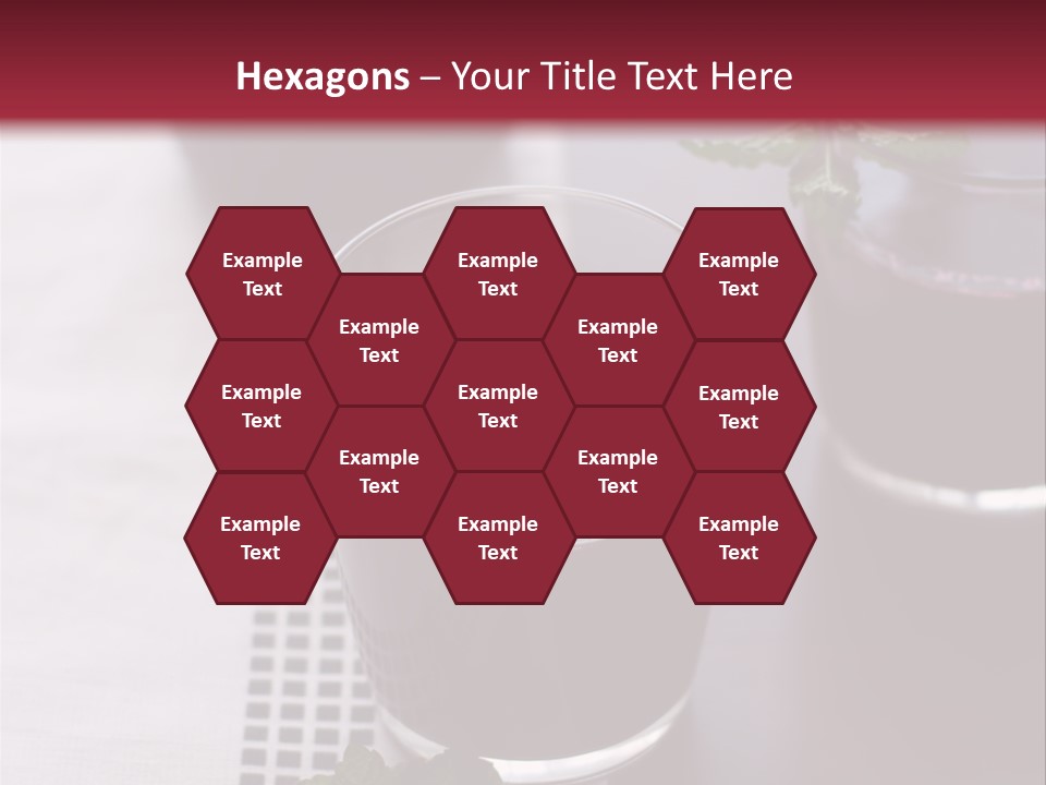 A Table Topped With Glasses Filled With Liquid PowerPoint Template