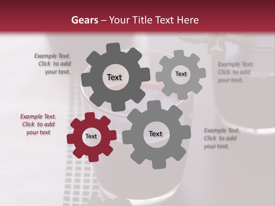 A Table Topped With Glasses Filled With Liquid PowerPoint Template