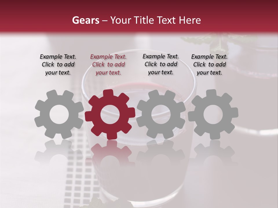 A Table Topped With Glasses Filled With Liquid PowerPoint Template