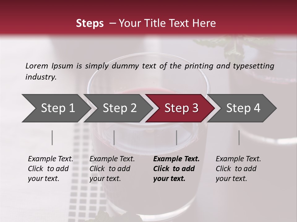 A Table Topped With Glasses Filled With Liquid PowerPoint Template