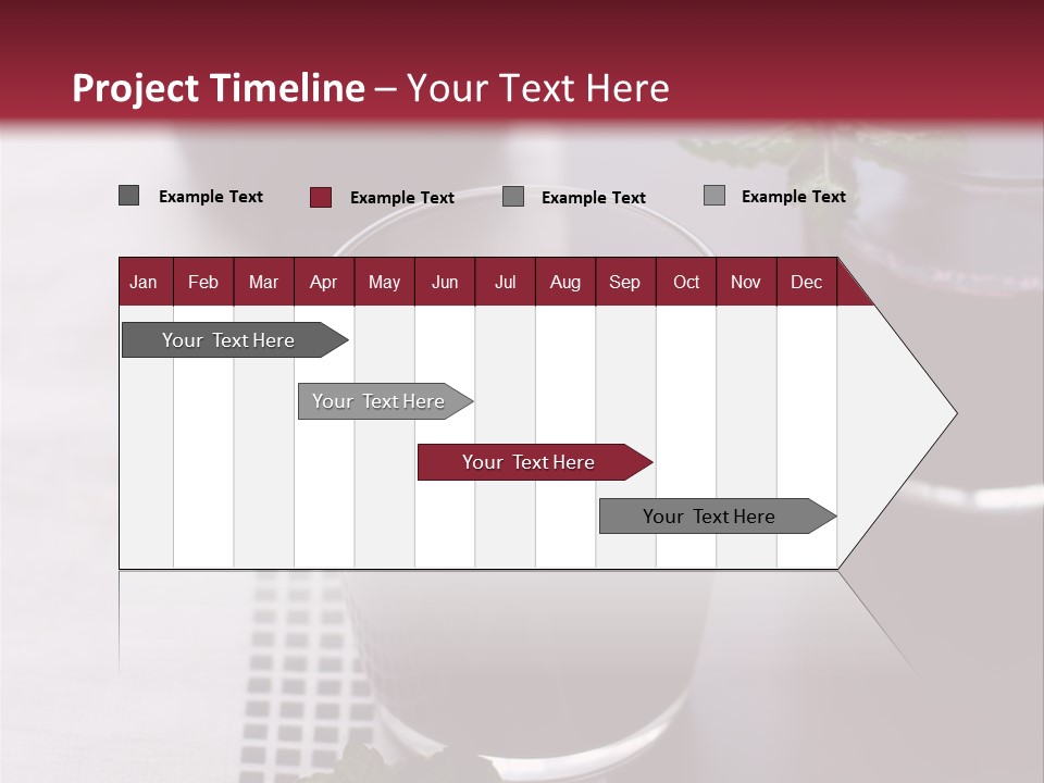 A Table Topped With Glasses Filled With Liquid PowerPoint Template