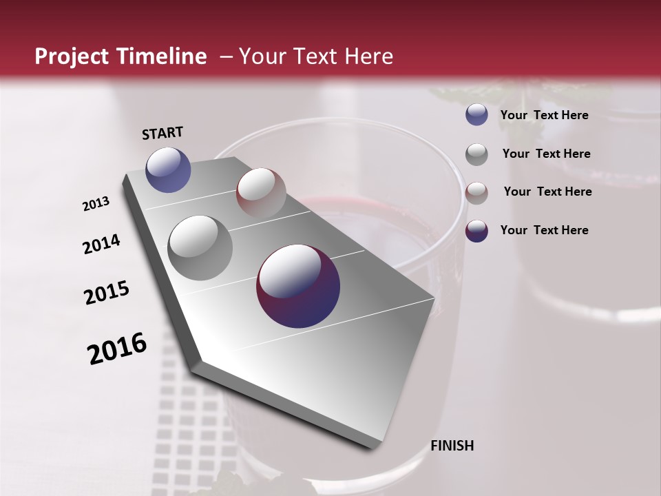 A Table Topped With Glasses Filled With Liquid PowerPoint Template