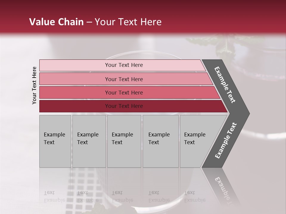 A Table Topped With Glasses Filled With Liquid PowerPoint Template