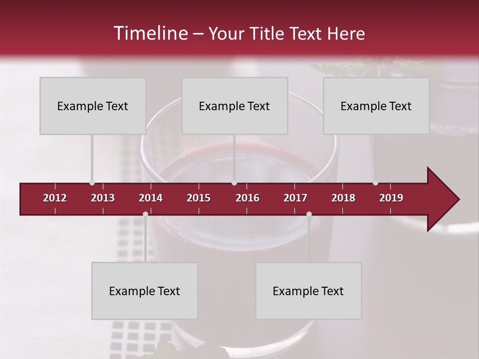 A Table Topped With Glasses Filled With Liquid PowerPoint Template