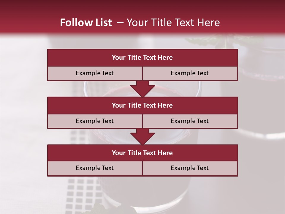 A Table Topped With Glasses Filled With Liquid PowerPoint Template