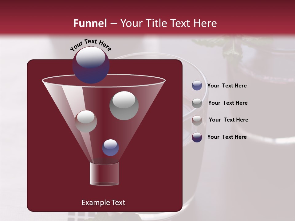 A Table Topped With Glasses Filled With Liquid PowerPoint Template