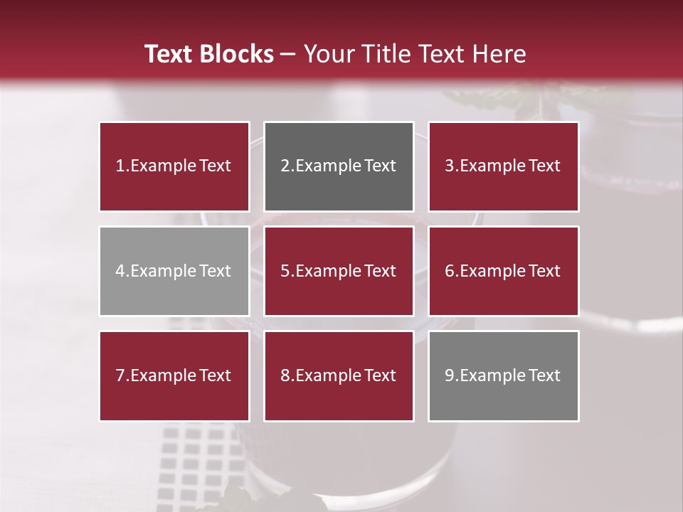 A Table Topped With Glasses Filled With Liquid PowerPoint Template