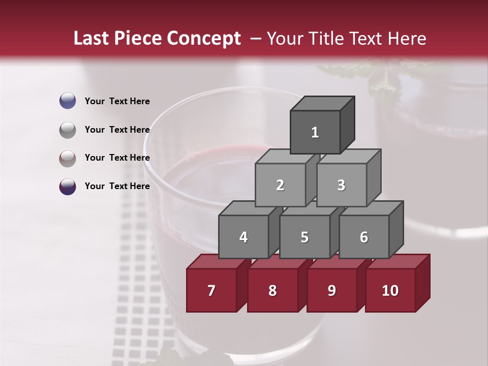 A Table Topped With Glasses Filled With Liquid PowerPoint Template