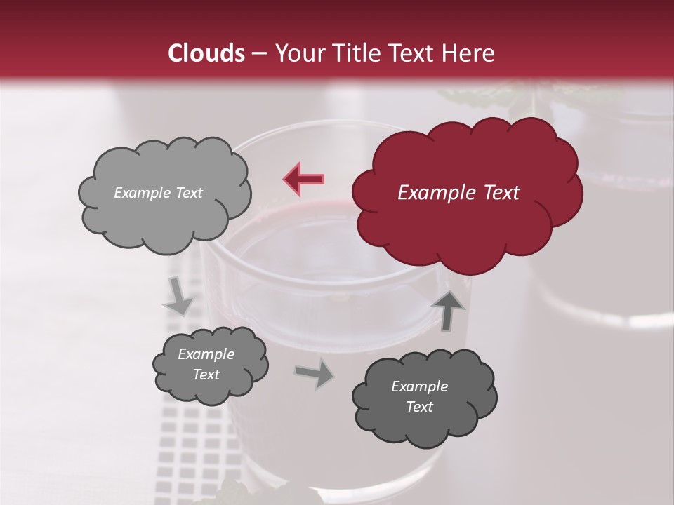 A Table Topped With Glasses Filled With Liquid PowerPoint Template