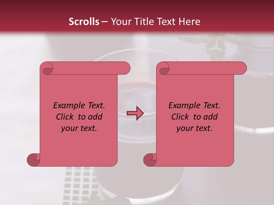 A Table Topped With Glasses Filled With Liquid PowerPoint Template