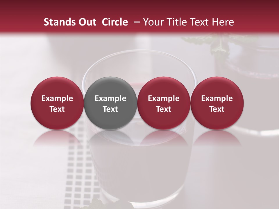 A Table Topped With Glasses Filled With Liquid PowerPoint Template