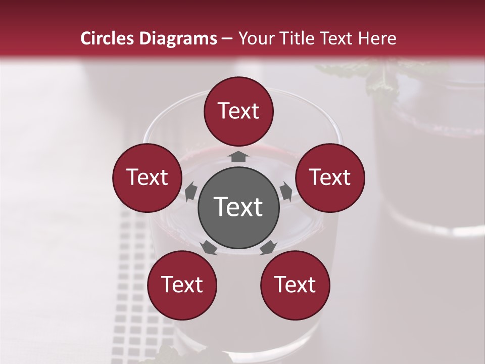 A Table Topped With Glasses Filled With Liquid PowerPoint Template