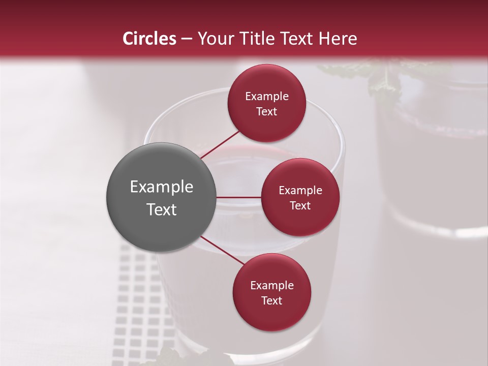 A Table Topped With Glasses Filled With Liquid PowerPoint Template