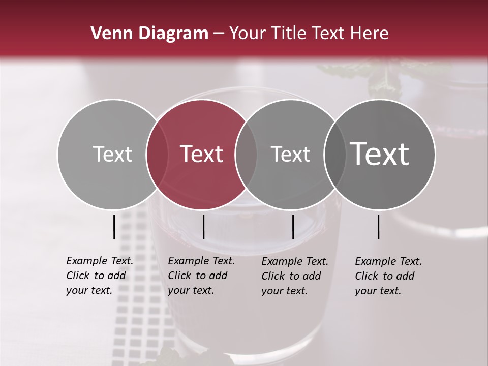 A Table Topped With Glasses Filled With Liquid PowerPoint Template