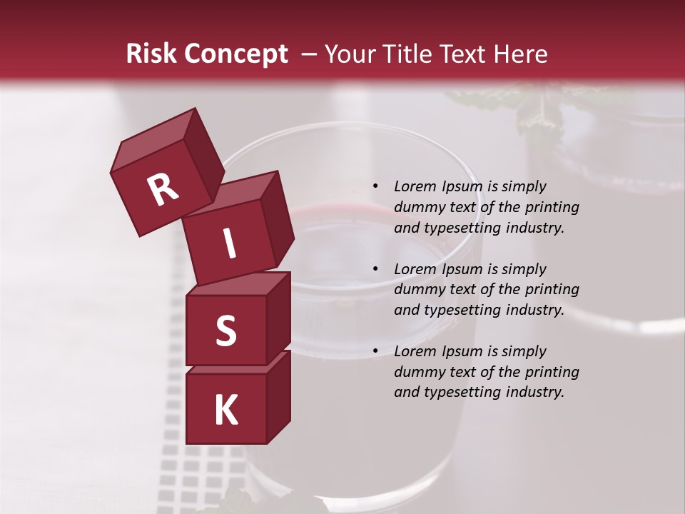A Table Topped With Glasses Filled With Liquid PowerPoint Template