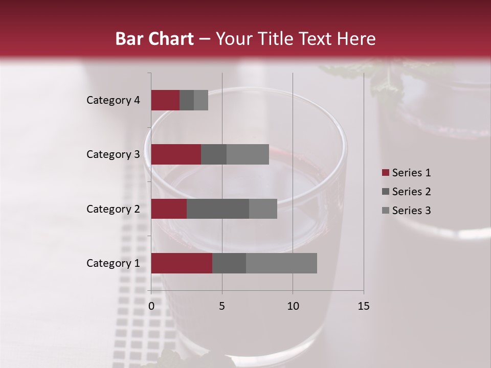 A Table Topped With Glasses Filled With Liquid PowerPoint Template