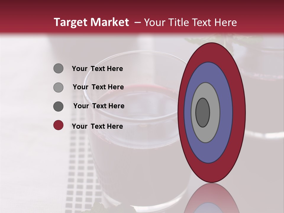 A Table Topped With Glasses Filled With Liquid PowerPoint Template
