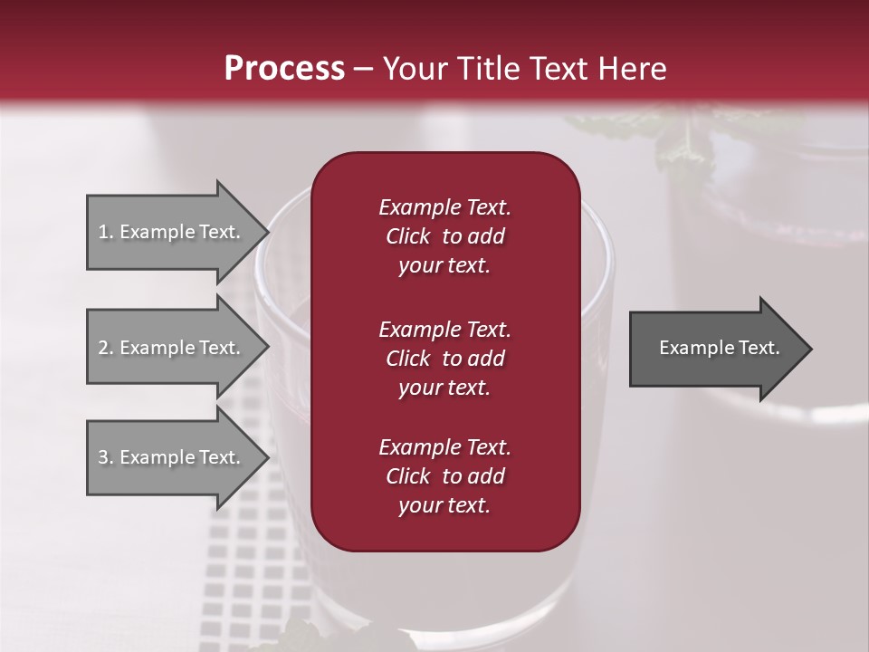 A Table Topped With Glasses Filled With Liquid PowerPoint Template