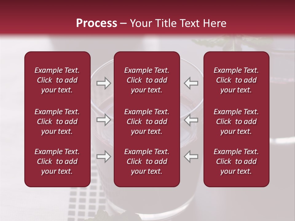 A Table Topped With Glasses Filled With Liquid PowerPoint Template