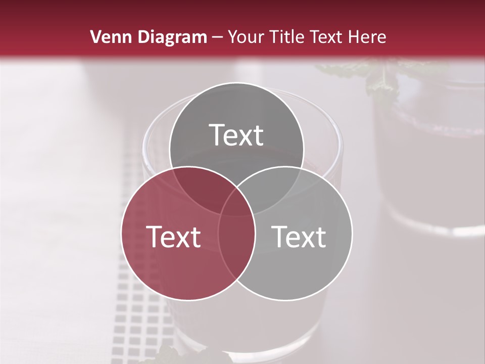 A Table Topped With Glasses Filled With Liquid PowerPoint Template