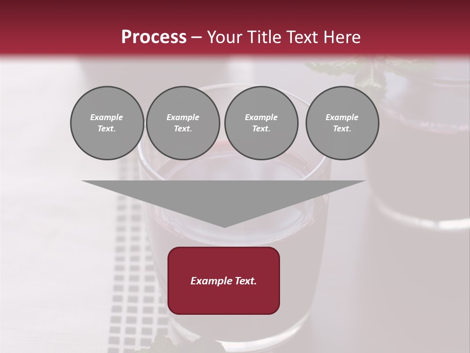 A Table Topped With Glasses Filled With Liquid PowerPoint Template