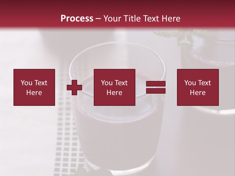 A Table Topped With Glasses Filled With Liquid PowerPoint Template