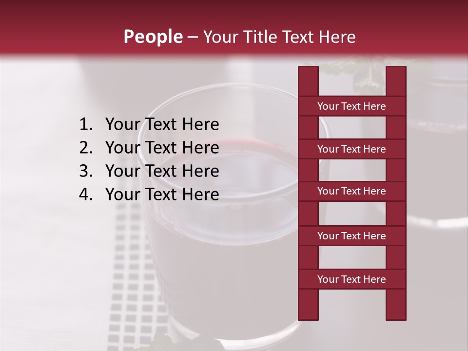 A Table Topped With Glasses Filled With Liquid PowerPoint Template