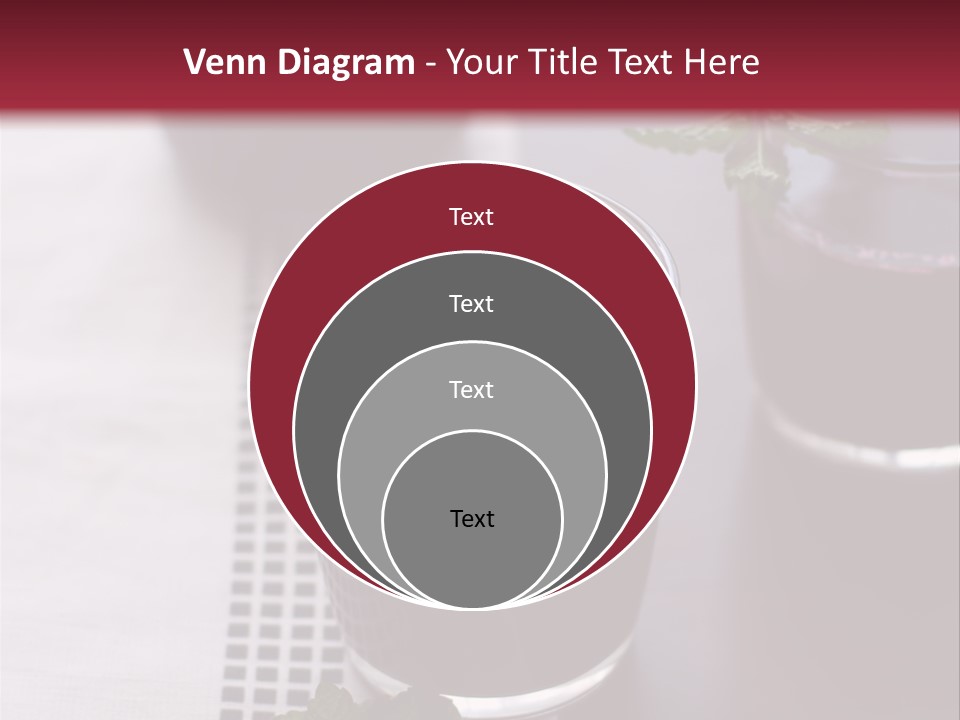 A Table Topped With Glasses Filled With Liquid PowerPoint Template