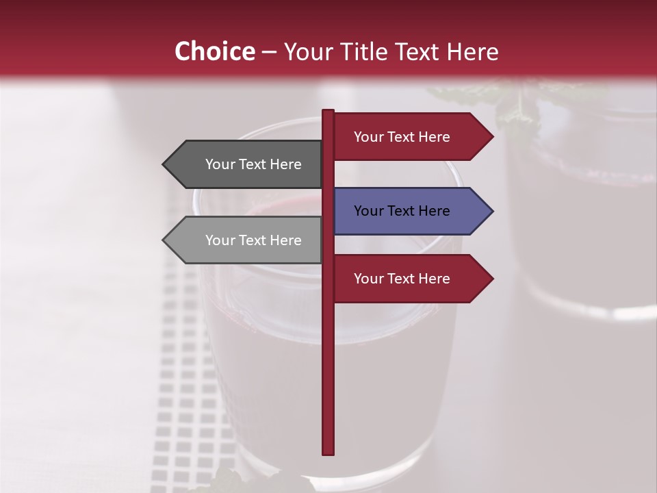 A Table Topped With Glasses Filled With Liquid PowerPoint Template