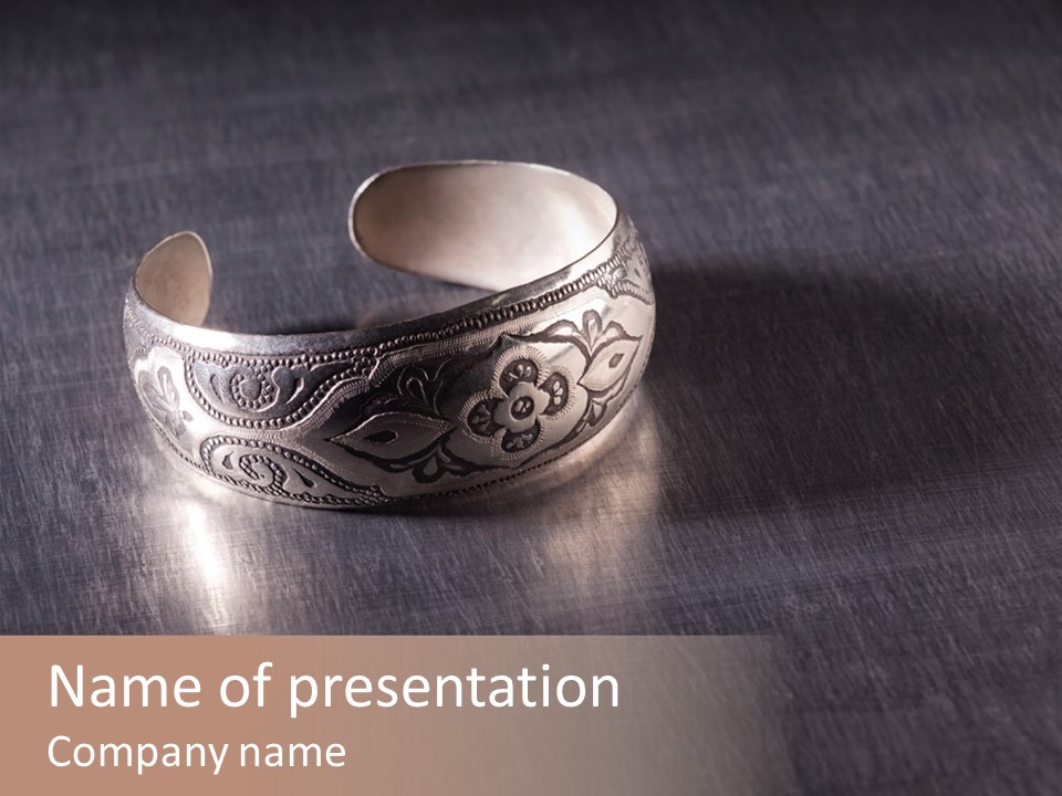 Ancient Bronze Blue PowerPoint Template