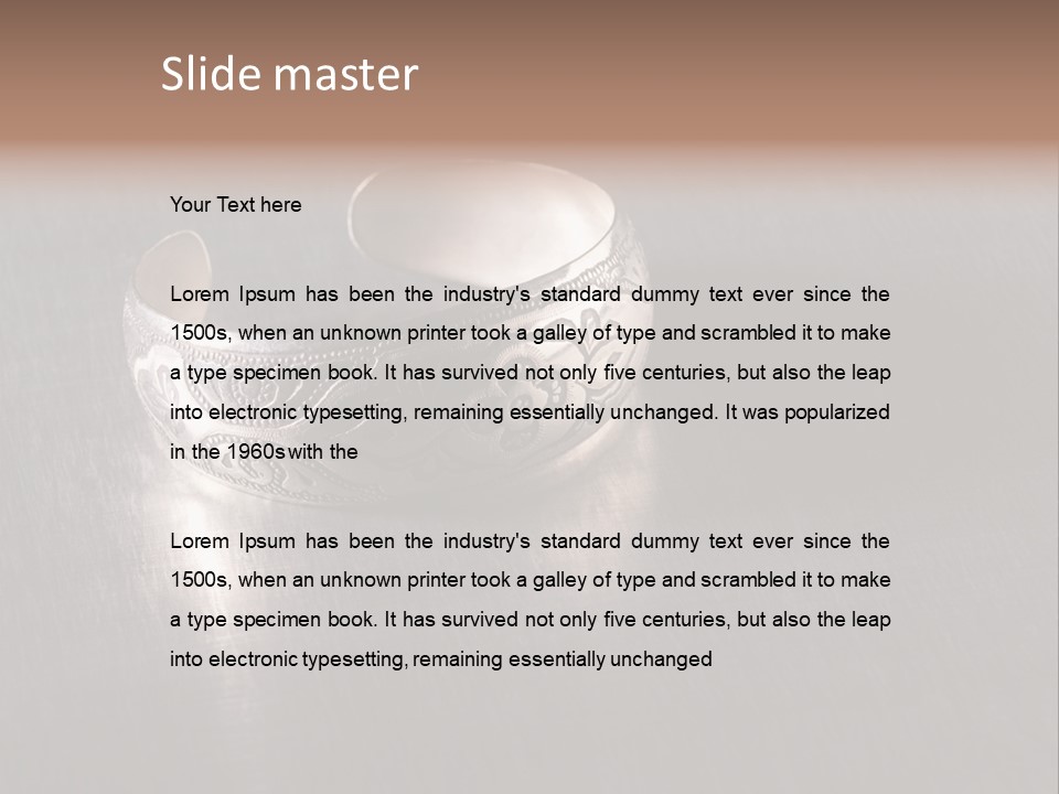 Ancient Bronze Blue PowerPoint Template