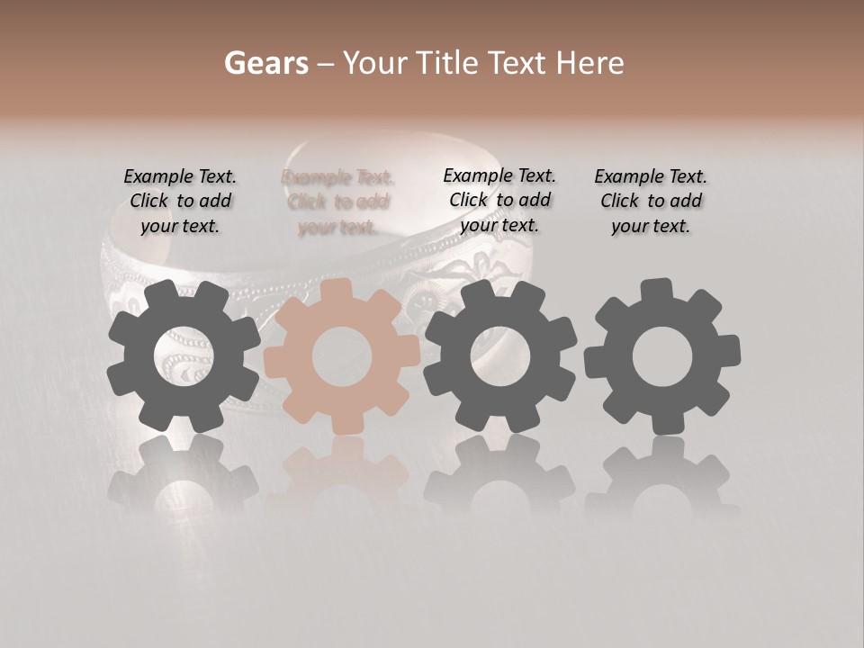 Ancient Bronze Blue PowerPoint Template