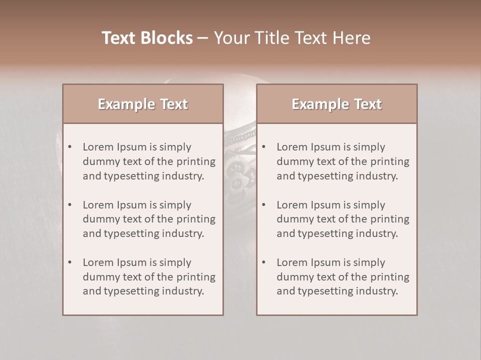 Ancient Bronze Blue PowerPoint Template